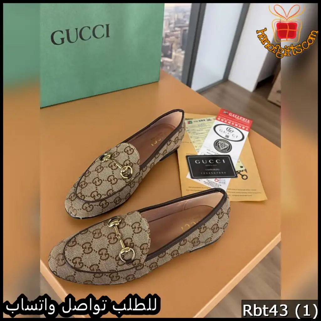 حذاء قوتشي لوفر بنقشة GG الكلاسيكية