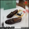 حذاء قوتشي لوفر مخملي بلون بني شوكولاته