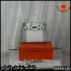 شنطة هرمز بيركن بيضاء جلد تمساح