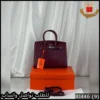 Rbt46 (9) شنطة هرمز بيركن لون عنابي جلد تمساح
