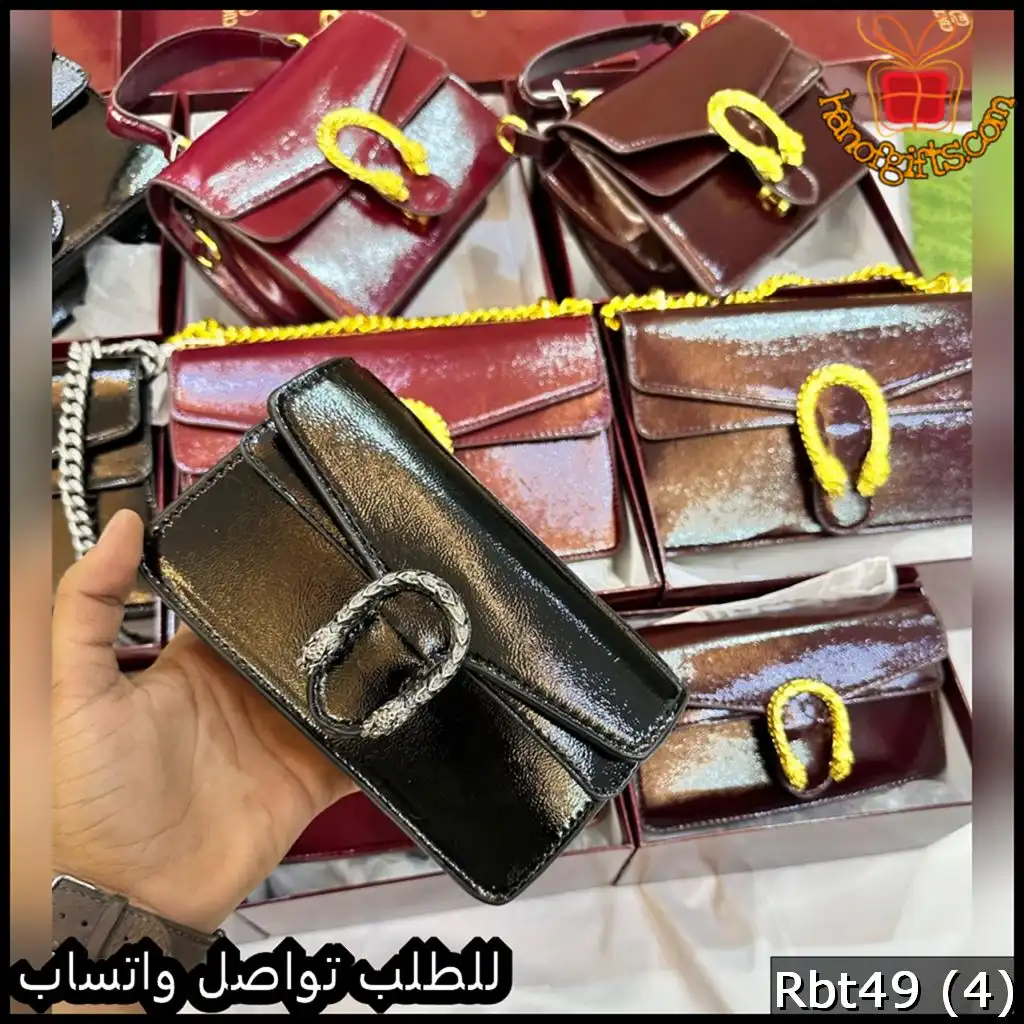 شنطة قوتشي Gucci صغيرة بلون أسود لامع