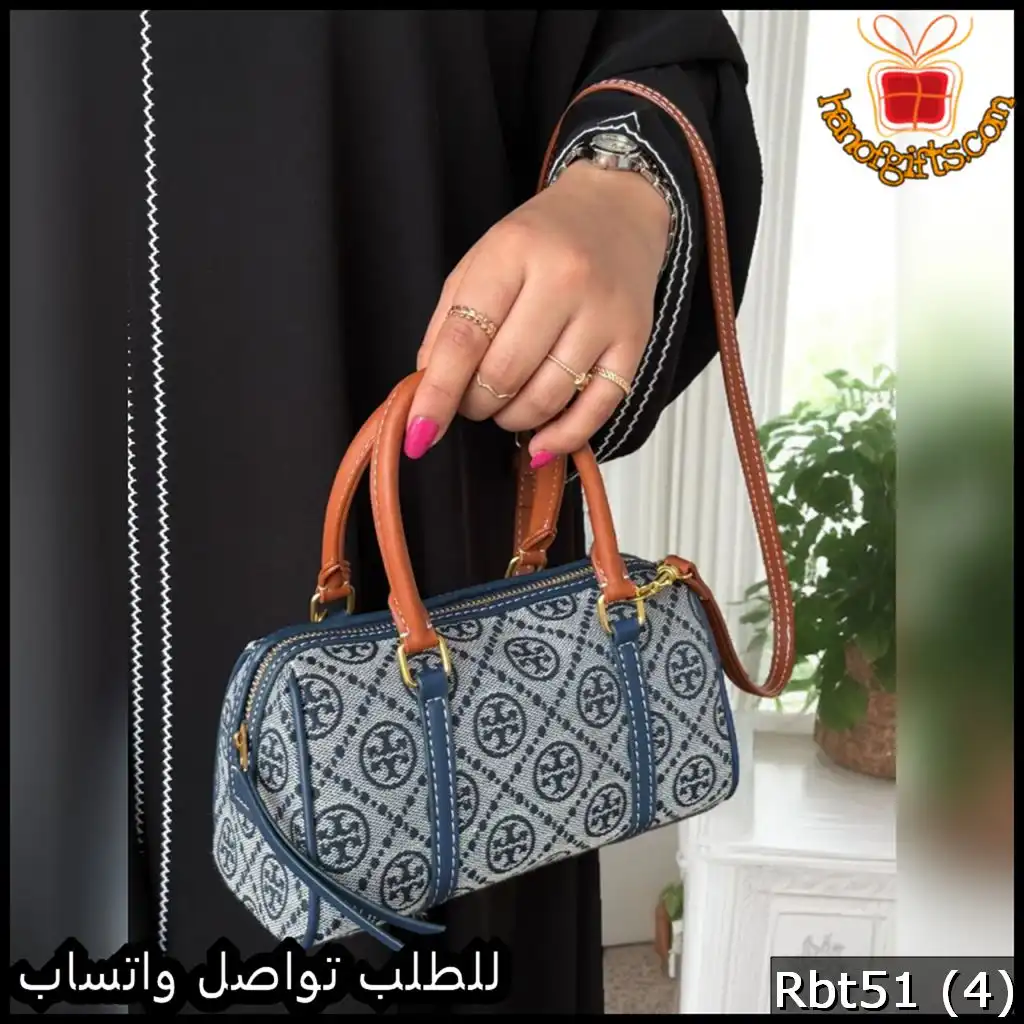 شنطة توري بورش Boston Bag كحلي مع جملي