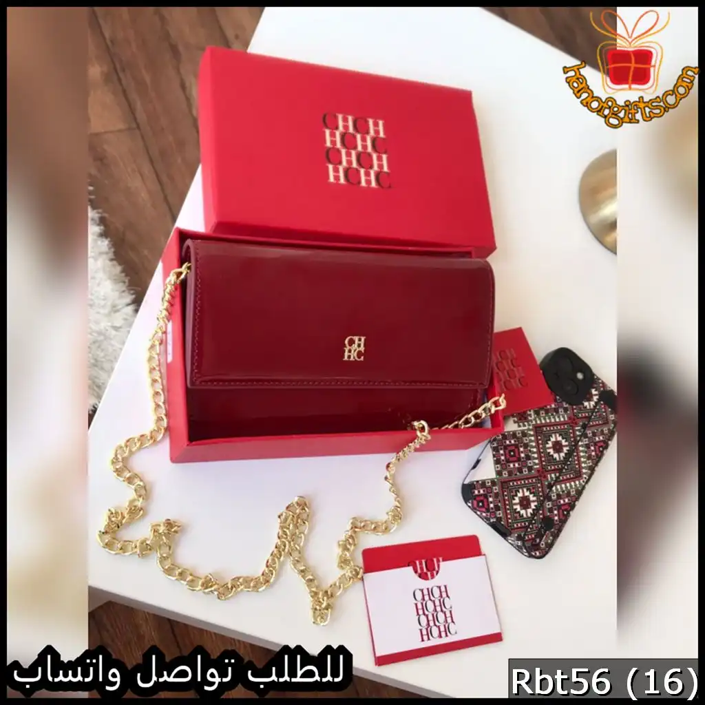 شنطة كارولينا هيريرا احمر لامع