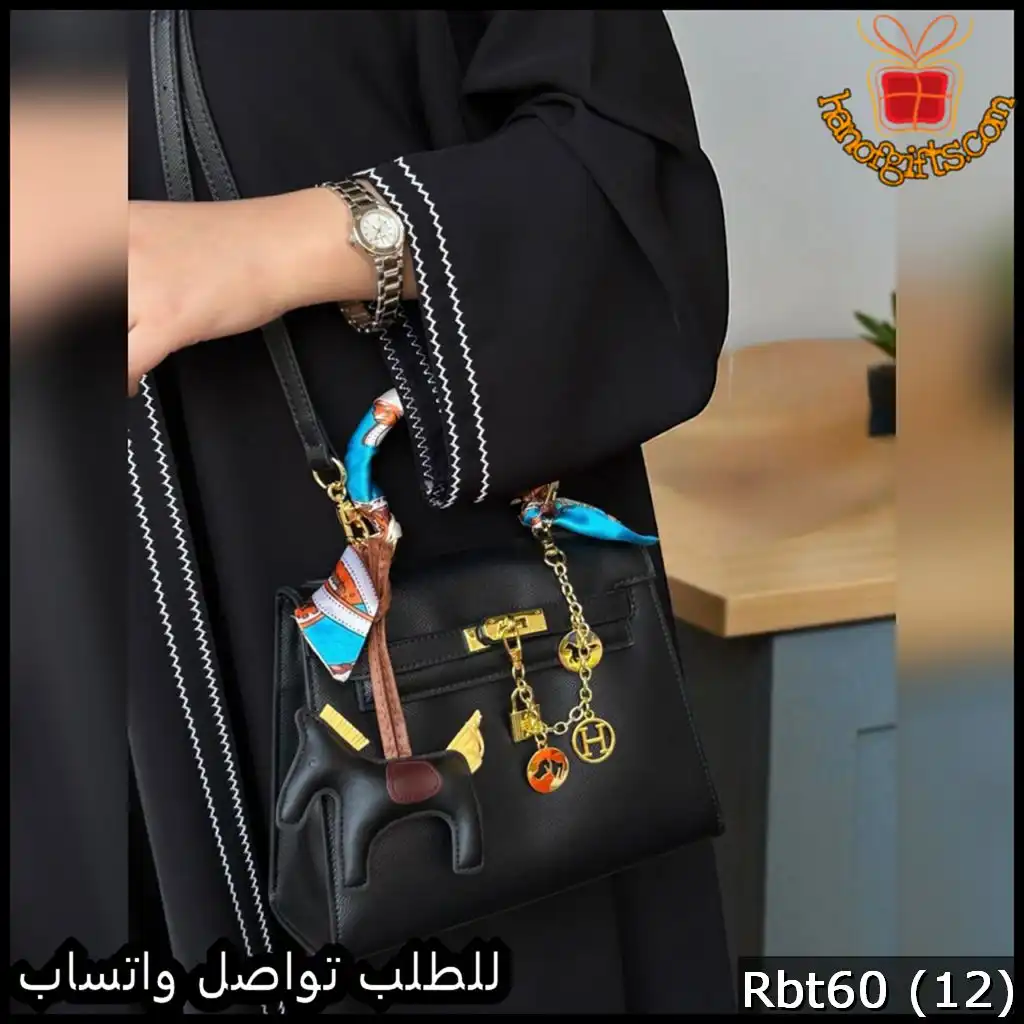 Rbt60 (12) شنطة يد هرمس نسائية باللون الأسود