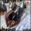 كعب Tory Burch Logo Slingback Patent عنابي