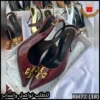 كعب Tory Burch Logo Slingback Patent عنابي
