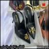 كعب Tory Burch Logo Slingback Patent اسود