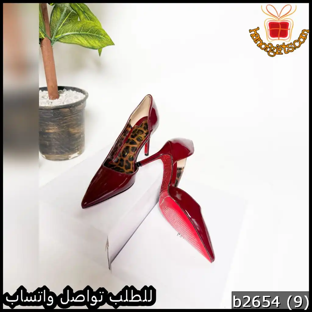 كعب فخم سحاب مدبّب متوفر اسود وعنابي
