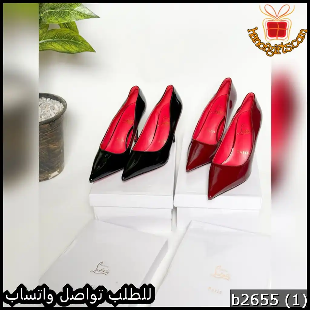 كعب فخم سحاب مدبّب متوفر اسود وعنابي
