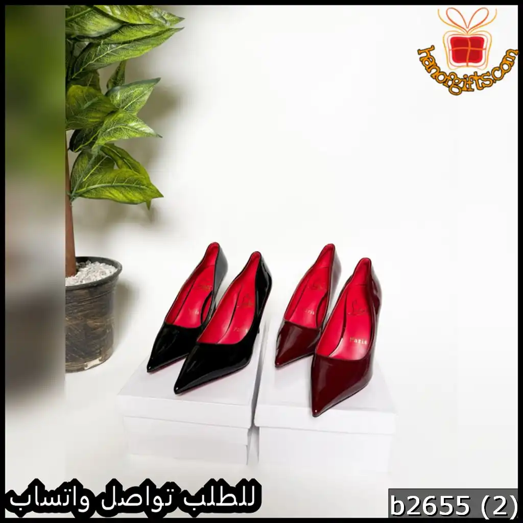 كعب فخم سحاب مدبّب متوفر اسود وعنابي