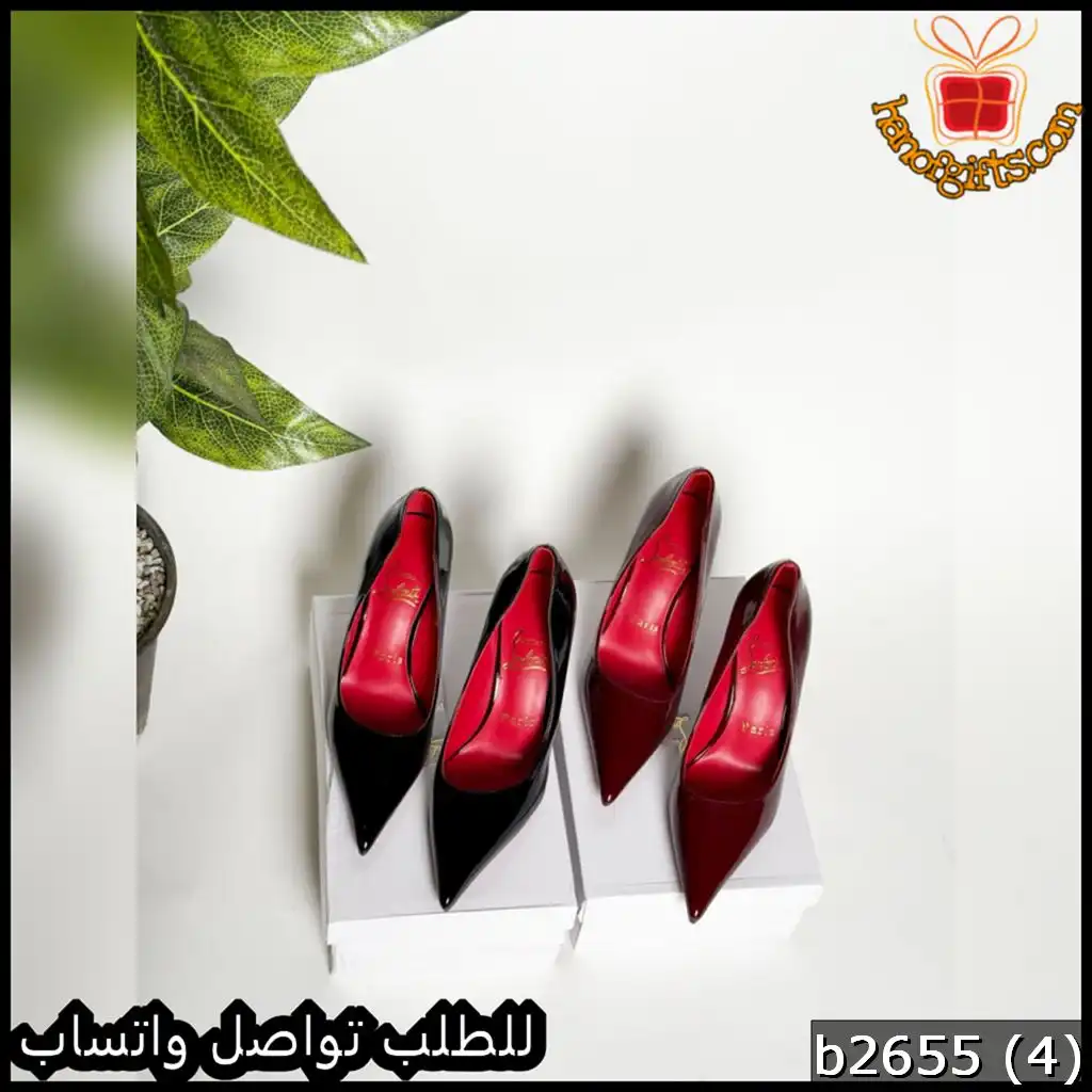 كعب فخم سحاب مدبّب متوفر اسود وعنابي