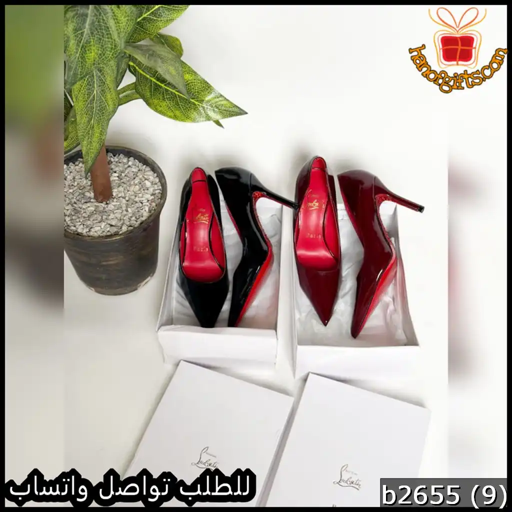 كعب فخم سحاب مدبّب متوفر اسود وعنابي