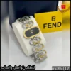 ساعة Fendi نسائية مكس ذهبي وفضي مينا اسود