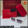 نظارة Cartier بلا اطار رمادي فاتح