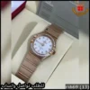 ساعة Omega نسائية ذهبي روز بفصوص