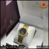 ساعة أقنر النسائية الذهبية مع مينا اسود