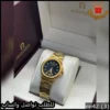 ساعة أقنر النسائية الذهبية مع مينا اسود