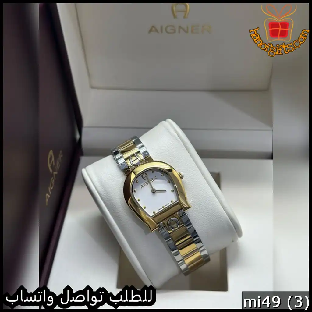 ساعة Aigner نسائية مكس مع مينا ابيض