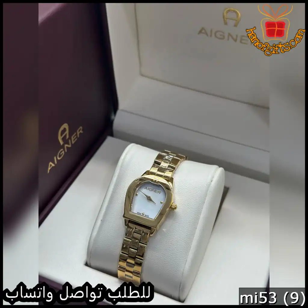 ساعة Aigner حجم صغير نسائية ذهبي ومينا ابيض