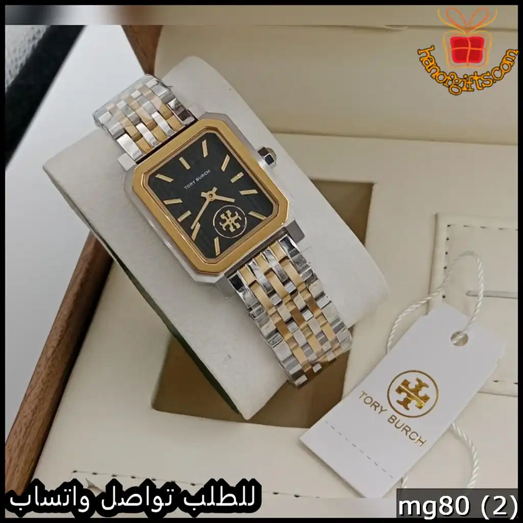 ساعة Tory Burch نسائية مينا اسود