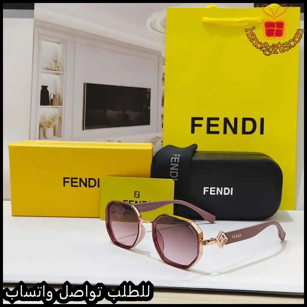 نظارات Fendi نسائية تدرج بنفسجي وردي