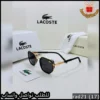 نظارة Lacoste رجالية اطار ذهبي وعدسة سوداء
