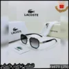rad21 (25) نظارة Lacoste رجالية إطار أسود وعدسات رمادية