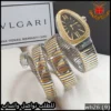 ساعة BVLGARI Serpenti مينا اسود مع اطار فصوص