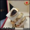wh55 (2) ساعة Bvlgari تصميم ثعبان بثلاث لفات ذهبي واسود