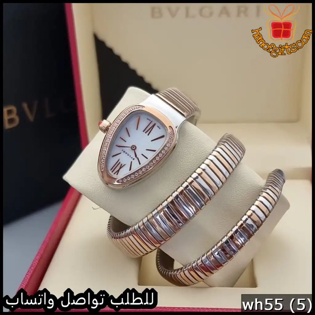 بولغاري Serpenti فضي وروز قولد مع ابيض وفصوص