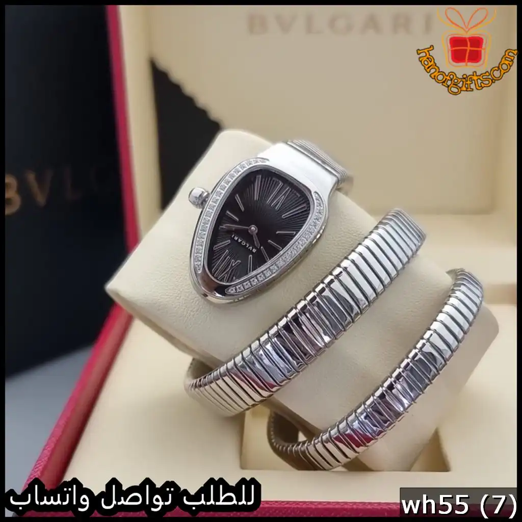 بولغاري Serpenti فضي مع اسود وفصوص