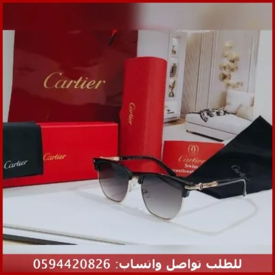 نظارات Cartier C Décor اسود وذهبي