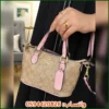 شنطة Coach Mini Tote البيج مع الوردي