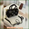 شنطة Louis Vuitton أسود بنقشة LV أبيض بارز
