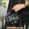 شنطة Louis Vuitton أسود بنقشة LV أبيض بارز