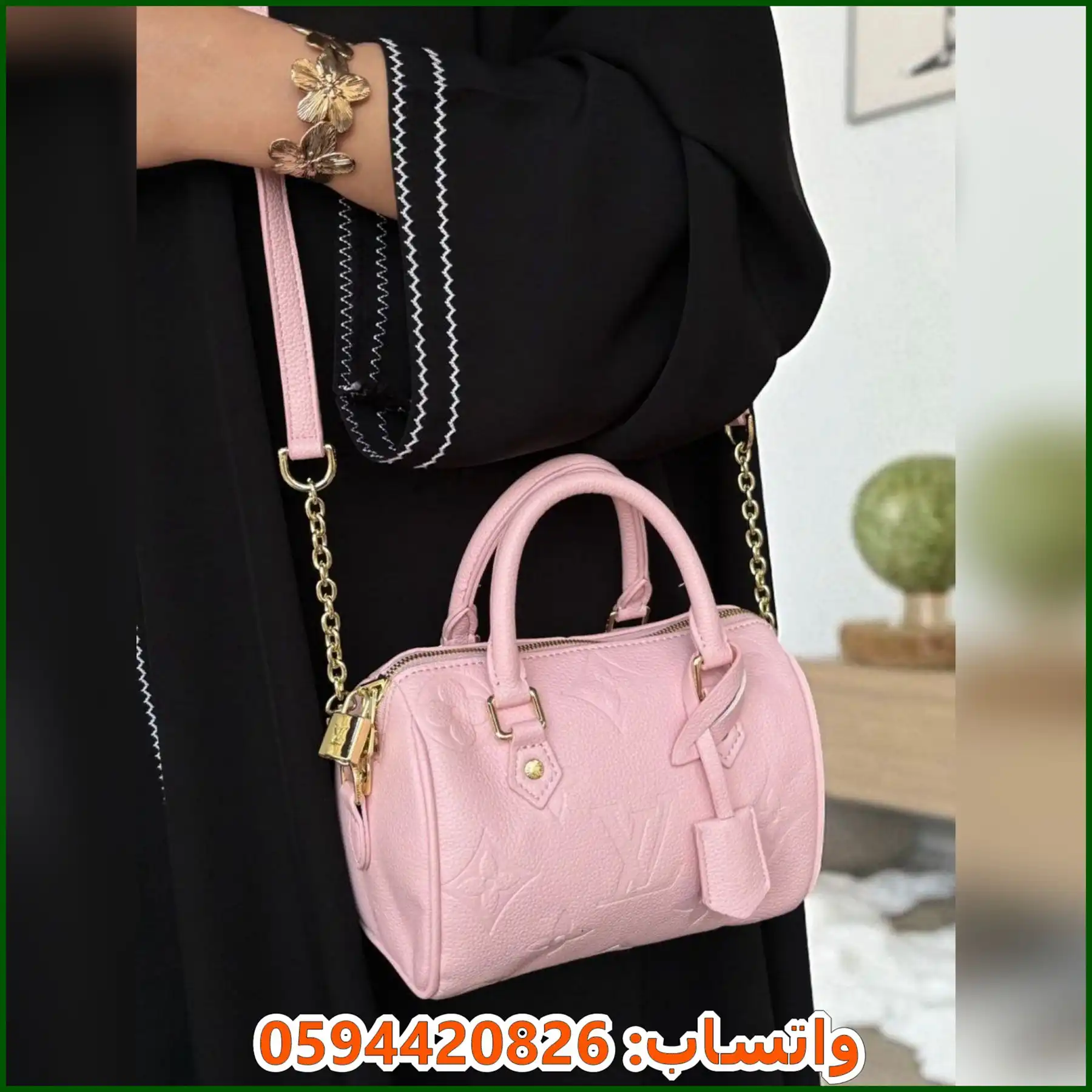 Rbt89 (22) شنطة Louis Vuitton ميني سبيدي Baby Pink