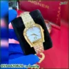 ja67 (7) ساعة اقنر نسائي ذهبي وابيض لولو