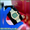 ساعة اقنر نسائي مينا اخضر اطار فصوص