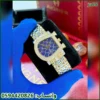 ja68 (7) ساعة اقنر نسائي مكس مينا كحلي اطار فصوص