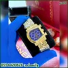 ساعة اقنر نسائي ذهبي ومينا ازرق