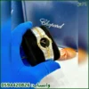 ja71 (2) ساعة Chopard نسائية 29 مينا اسود بفصوص