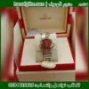 ساعة Omega نسائية مينا عنابي إطار مرصّع
