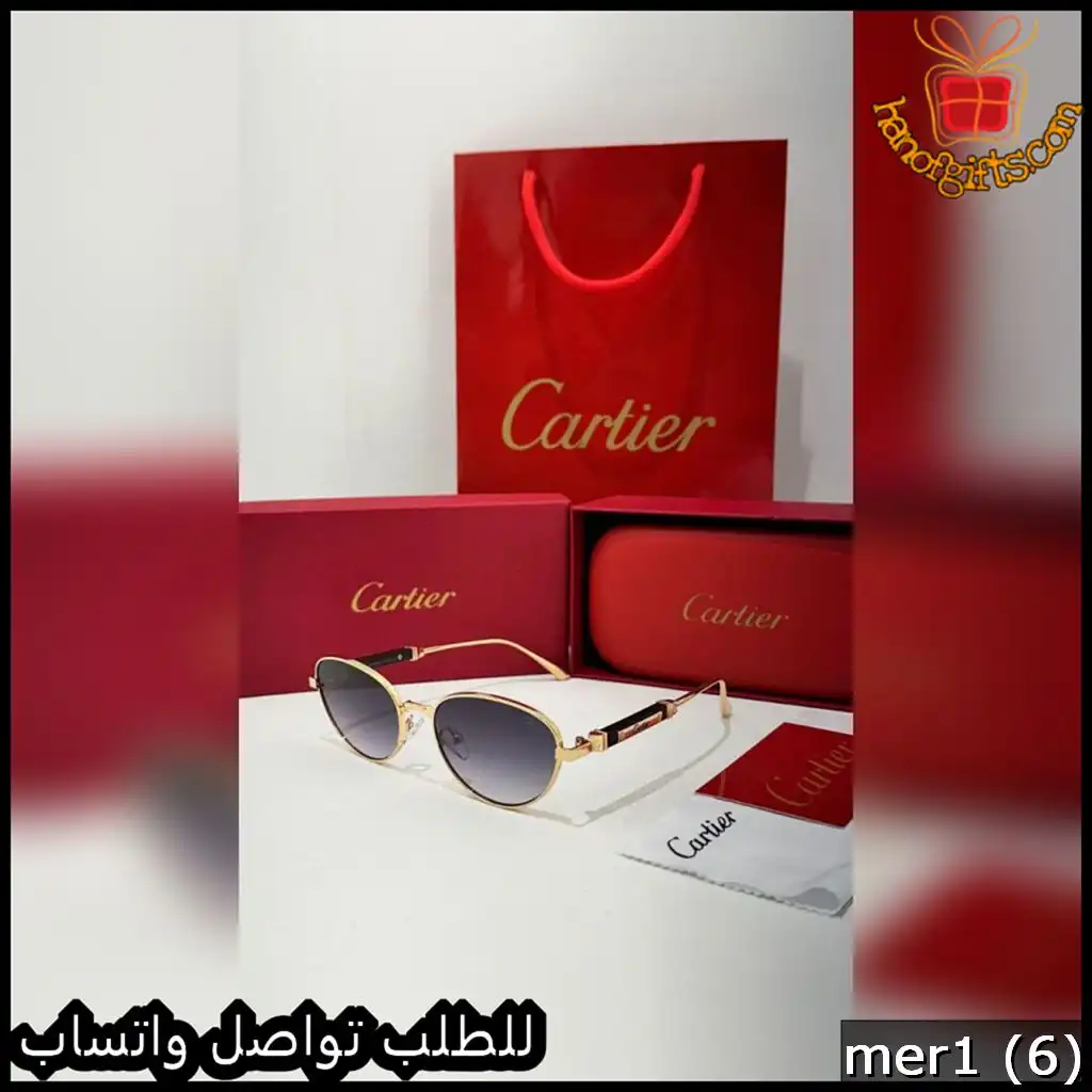 نظارات Cartier رجالية دائرية رمادية