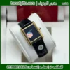 كارتير تانك 35 جلد ومينا اسود اطار ذهبي
