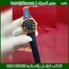 ساعة Cartier Drive جلد كحلي اطار روز قولد