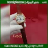 ساعة Cartier Drive جلد بني اطار روز قولد