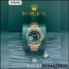 ساعة رولكس Submariner ذهبي مينا اسود اطار اخضر