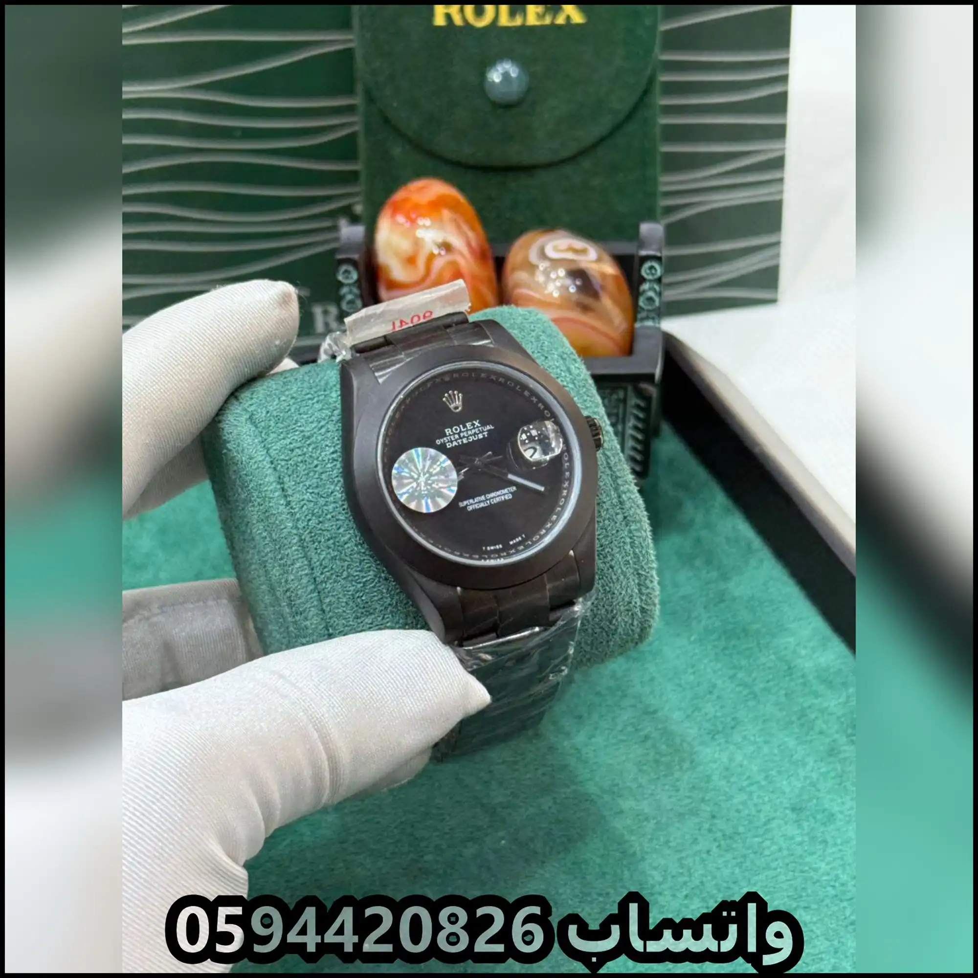 ساعة روليكس ديت جست سوداء