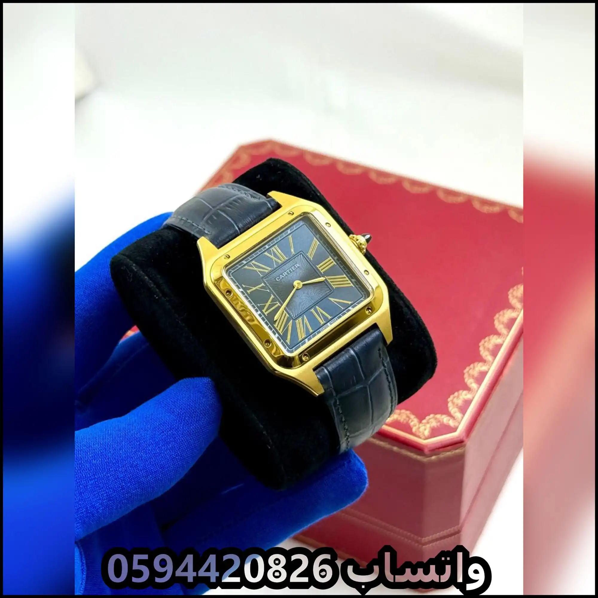 Ja73 (16) ساعات كارتير سانتوس رجالية جلد