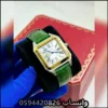 Ja73 (9) ساعات كارتير سانتوس رجالية جلد اخضر و اطار ذهبي